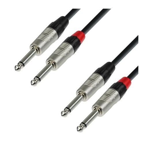 Cable de audio Adam Hall K4TPP0150 - 2 x Jack mono de 6,35 mm / 2 x Jack mono de 6,35 mm - 1,50 m