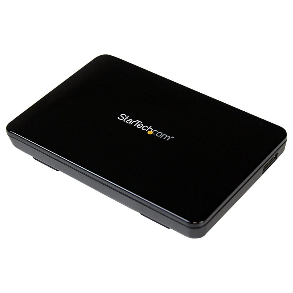 Caja externa de StarTech.com para disco duro de 2.5 pulgadas SATA III y SSD con puerto USB 3.0 y soporte UASP - Formato portátil - Negro