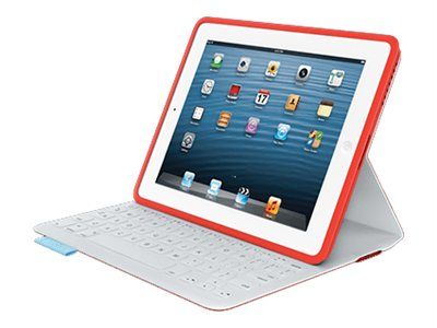 Logitech FabricSkin Wireless Keyboard and Case - Bluetooth, French, Orange/Mars Red