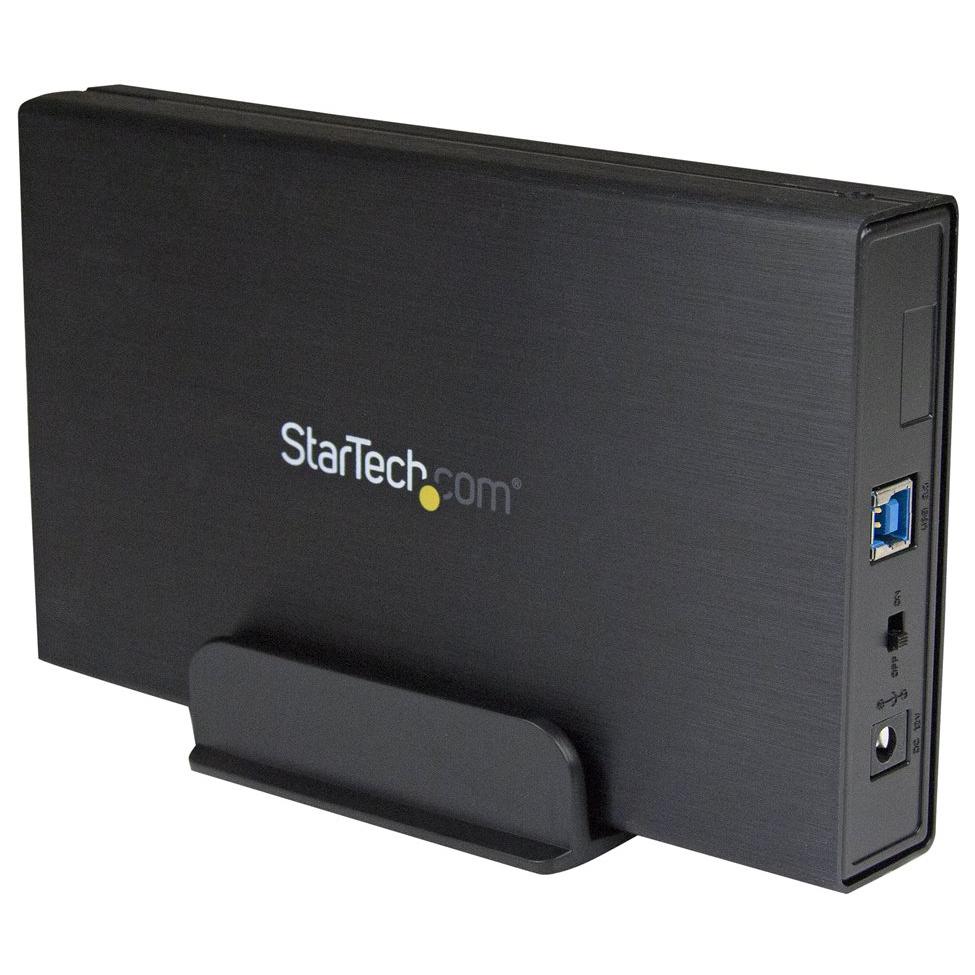 Caja externa para disco duro de 3,5 pulgadas SATA III con puerto USB 3.0 y soporte UASP - Negro