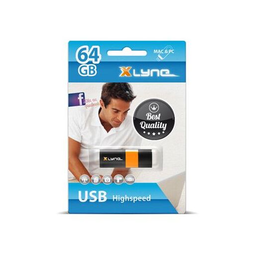 XLyne Wave 64GB USB Flash Drive Type-A 2.0