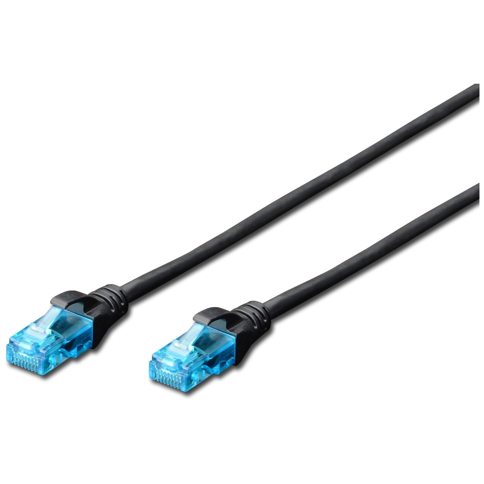 Digitus RJ-45 (M) to RJ-45 (M) Cable - UTP CAT 5e - Black
