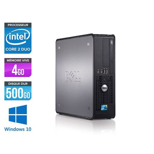 Dell Optiplex 780 SFF - Intel Core 2 Duo E7500 / 2.93 GHz - 4 GB RAM - HDD 500 GB - Lector de DVD - Gigabit Ethernet - Windows 10 Profesional