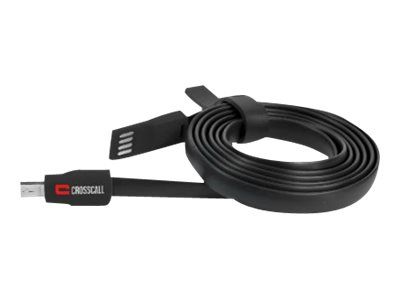 Crosscall USB Cable - Micro-USB B (M) to USB A (M) - USB 2.0 - 1.2m - Flat - Black/Red