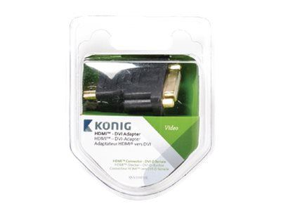 Adaptateur vidéo König - HDMI masculin vers DVI-D féminin - Anthracite