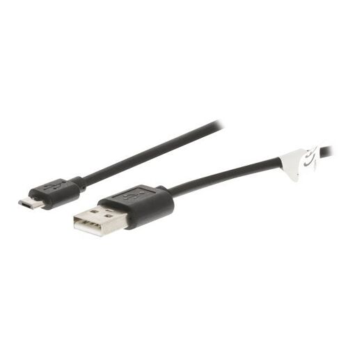 Câble USB Nedis Valueline - Micro-USB Type B (M) vers USB (M) - USB 2.0 - 2 m - Moulé - Noir
