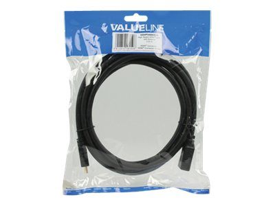 Nedis Valueline HDMI Extension Cable with Ethernet - 3m - Black