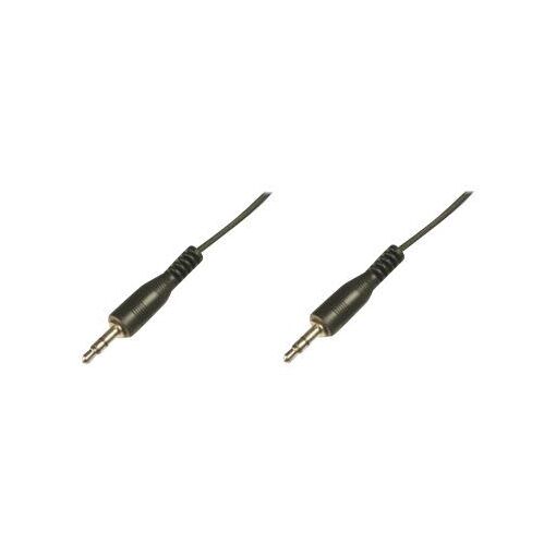 Assmann Audio Cable - 3.5mm Stereo Male to Male - 1.5m - Shielded - Black