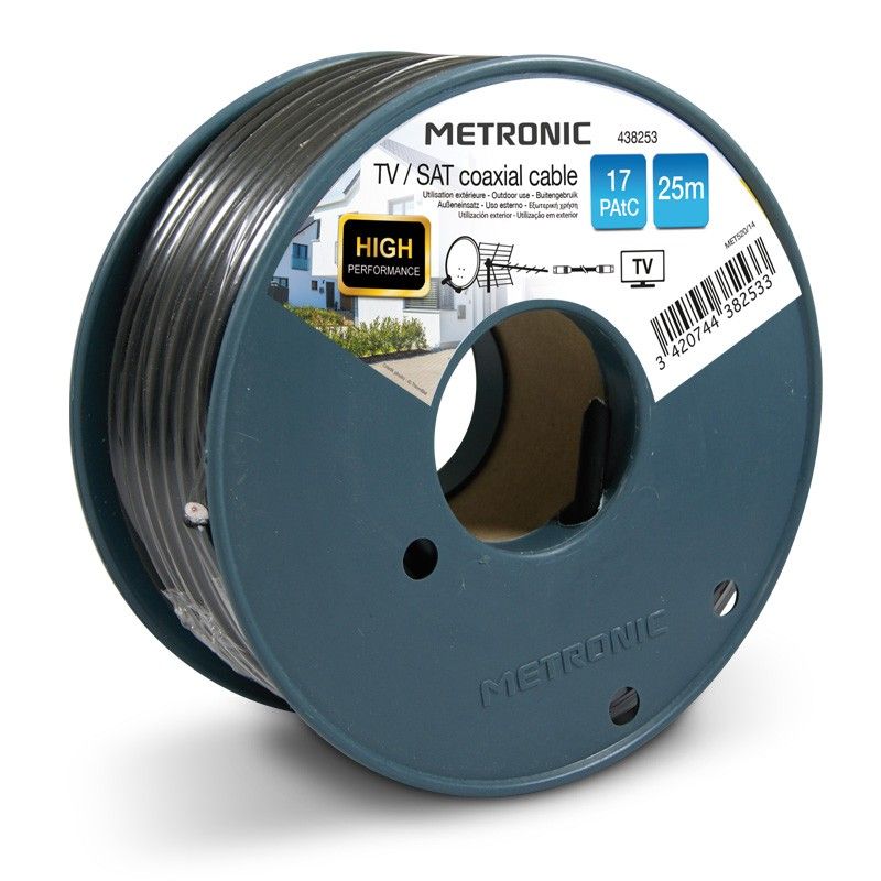 Metronic 17 PAtC 25 ft Coaxial TV/SAT Cable