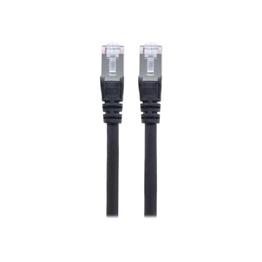 IC Intracom Cat6A Patch Cable, 1m, Black, Snagless