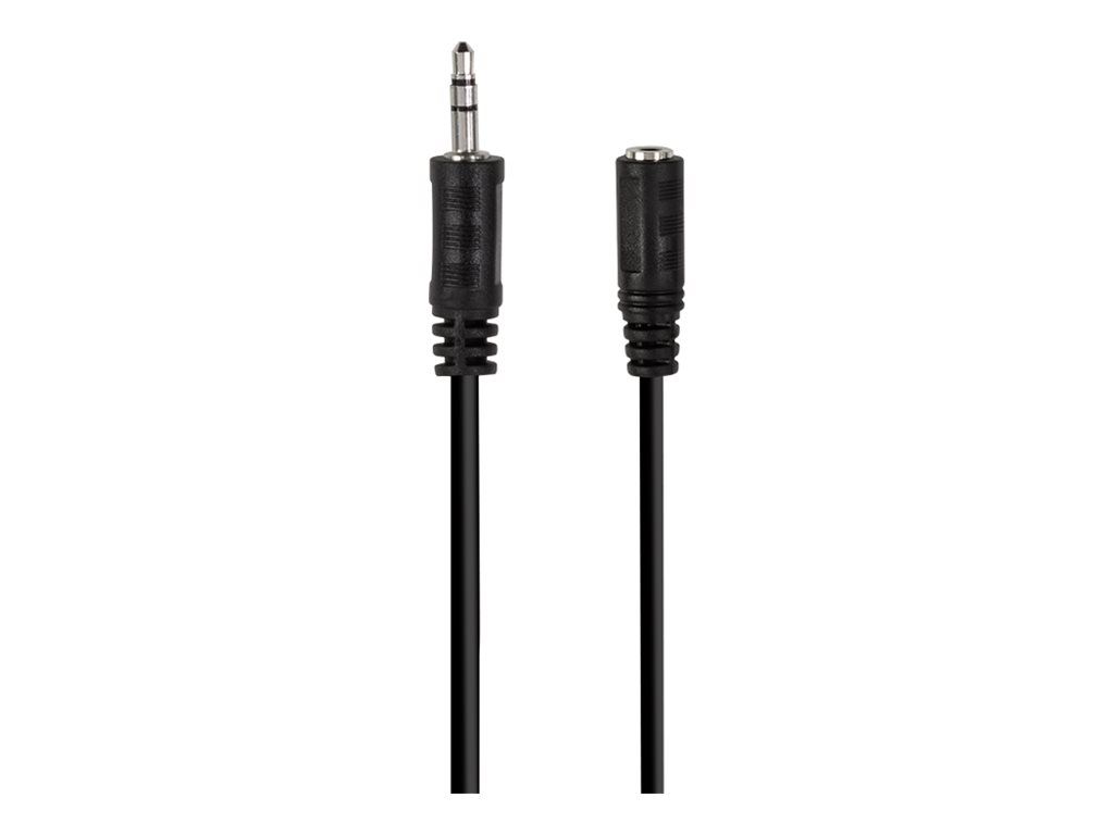 Cable de extensión de audio 2direct - 3.5 mm estéreo hembra a macho - 5 m - Negro