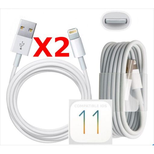 Câble USB Little Boutik pour iPhone 7/7 Plus, 8/8 Plus, X (paquet de 2)