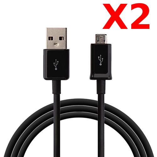 Little Boutik 2-Pack Micro USB Cable, White, 100cm, for Samsung J3/J5/J7 (2015-2017)