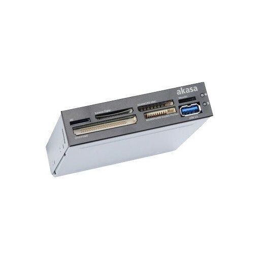Lector de tarjetas interno Akasa (USB 3.0, 3,5 pulgadas, CF, SD, xD, MS Pro)