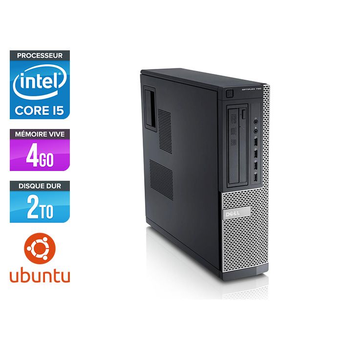 Dell Optiplex 790 Desktop - Intel Core i5-2400 / 3.1GHz - 4GB RAM - 2TB HDD - DVD - Gigabit Ethernet - Ubuntu/Linux