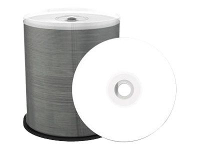 MediaRange Inkjet Printable DVDs - 100 Pack, 4.7GB, 16x Speed, White