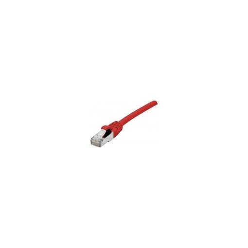 Dexlan - RJ-45 to RJ-45 Cable - 15 cm - SFTP Cat 6a - Halogen-Free, Molded, Hook-Less - Red