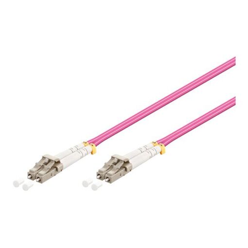 Câble réseau Wentronic - LC multimode (M) vers LC multimode (M) - 2 m - Fibre optique - 50/125 micromètres - OM4 - Sans halogène - Violet