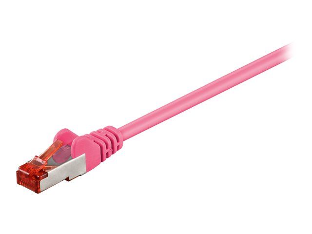 MicroConnect Network Cable - 20m, CAT6 SFTP, Pigtailed, Halogen-free, Fixed - Pink