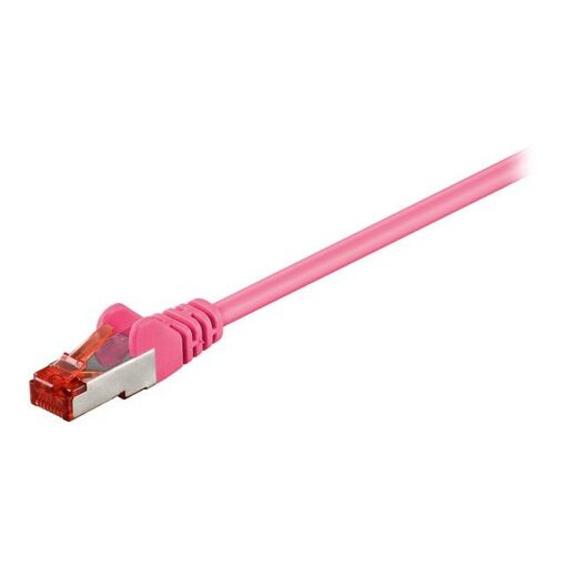 MicroConnect Network Cable - 20m, CAT6 SFTP, Pigtailed, Halogen-free, Fixed - Pink