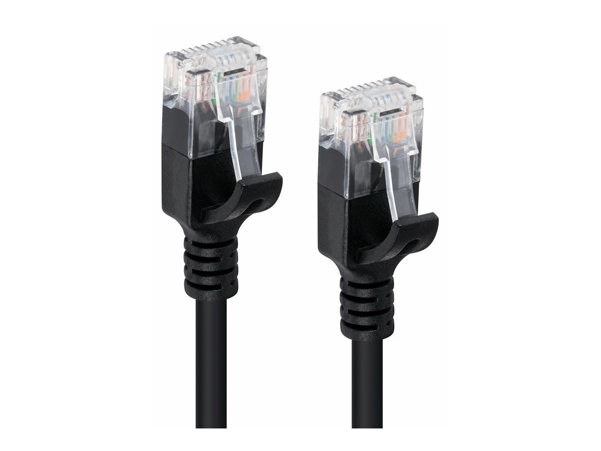 Cable de red MicroConnect - 15 cm, UTP CAT 6, RJ-45 (M) a RJ-45 (M), Negro
