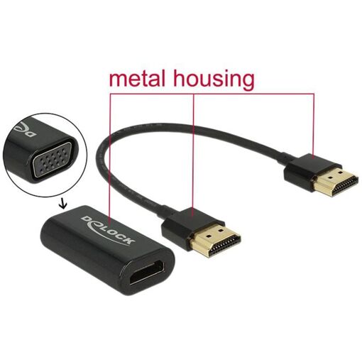 Convertisseur vidéo Delock - HDMI vers VGA