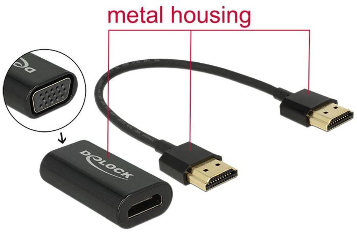 Convertidor de vídeo Delock - HDMI a VGA
