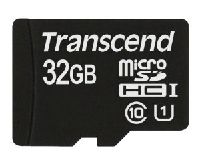 Carte mémoire Transcend 32 Go UHS Classe 1/Classe 10 Micro SDHC