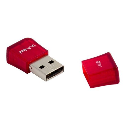 Unidad USB 2.0 PNY Micro Sleek Attaché 16 GB - Rojo
