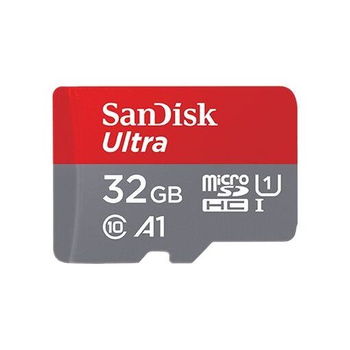 SanDisk Ultra Flash Memory Card - 32GB microSDHC with Adapter (A1/UHS Class 1/Class 10)