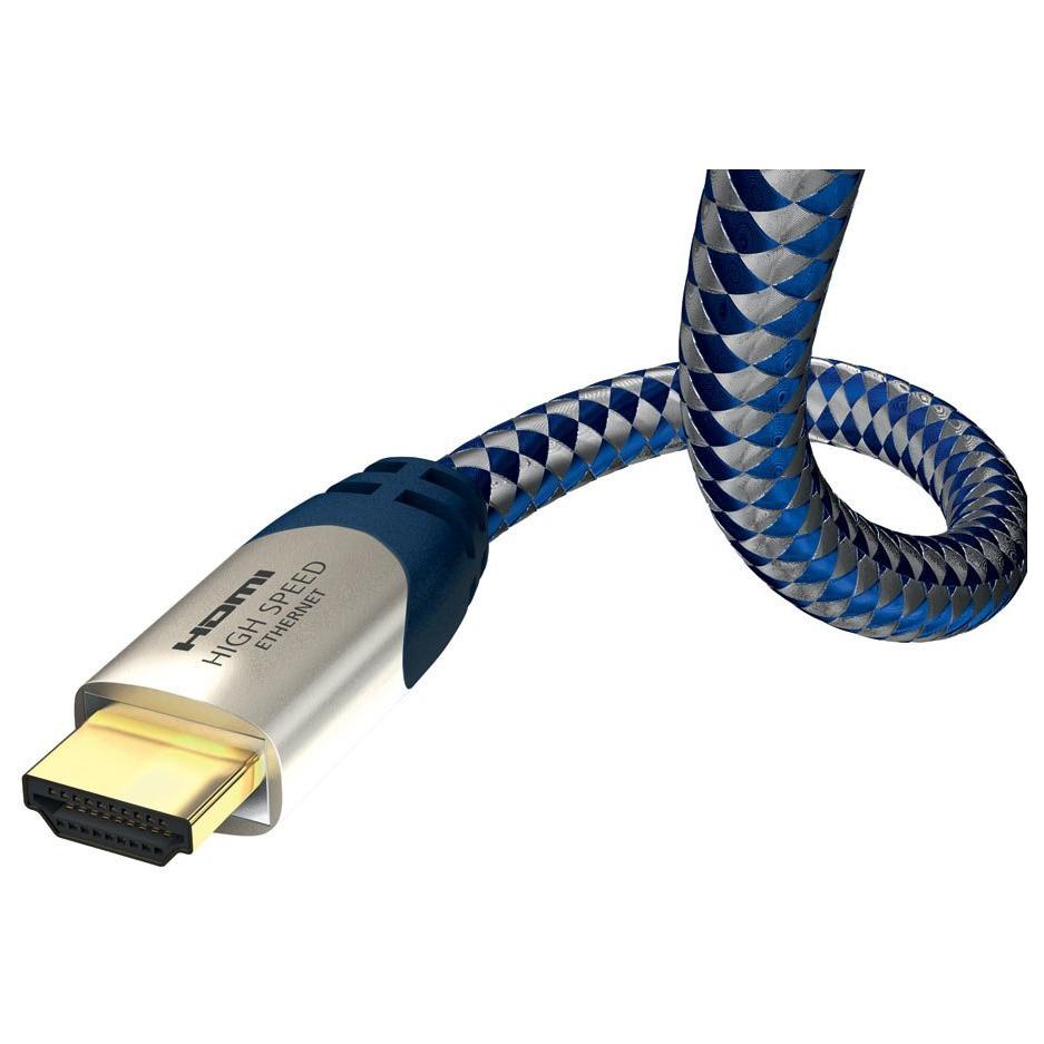 Inakustik HDMI Cable 5m, Type A (Standard), Blue/Silver