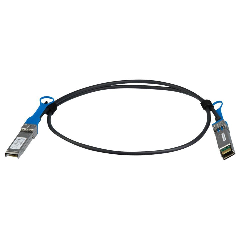 Cable SFP+ StarTech de 1 metro con conexión directa - Compatible HP J9281B - Cordon SFP+ de 10G - Cable Twinax pasivo - Cable DAC - Cable de conexión directa 10GBase - SFP+ bloqueado para SFP+ bloqueado - 1 m - twinaxial - SFF-8431/SFF-8432