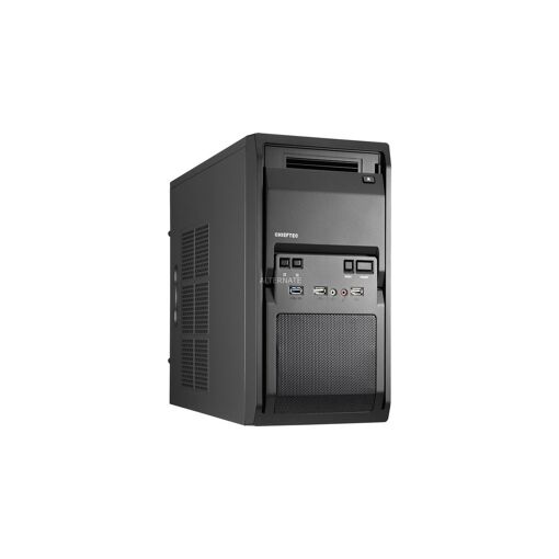 Chieftec LT-01B-350GPB Midi Tower PC Case, Black