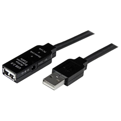 Câble répéteur StarTech.com actif USB 2.0 de 10 m, mâle/femelle - Rallonge/extension USB 2.0 - 1 x USB A (M) à 1 x USB A (F) - 10 m - Noir