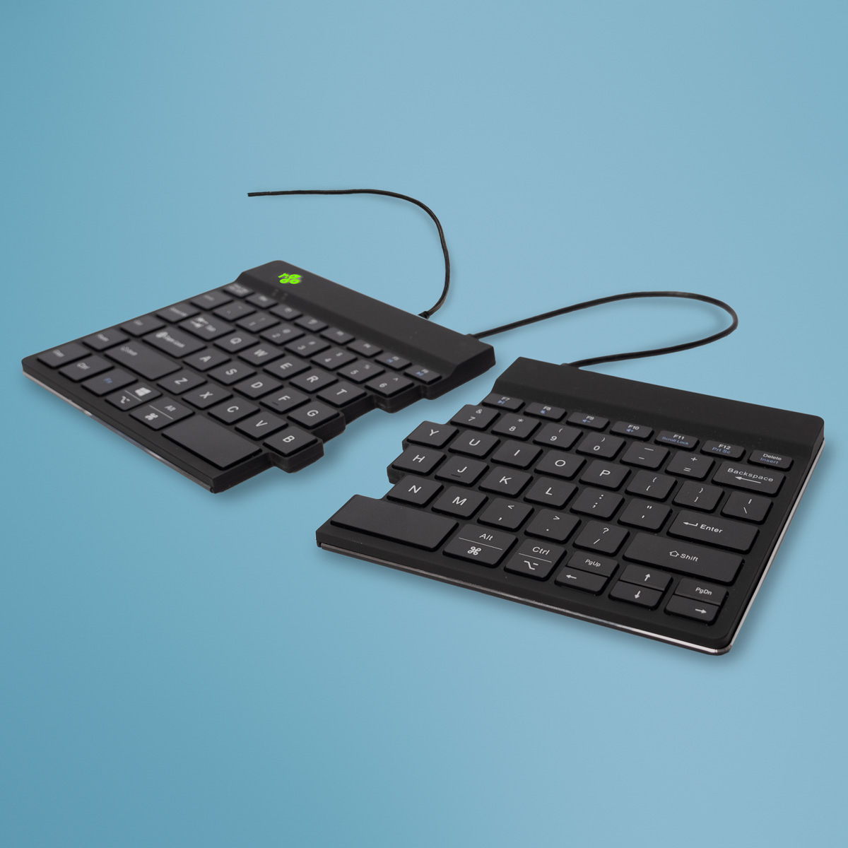 R-Go Tools R-Go Split Break v2 Ergonomic Keyboard with Pause Software, QWERTY (US), Wired, Black