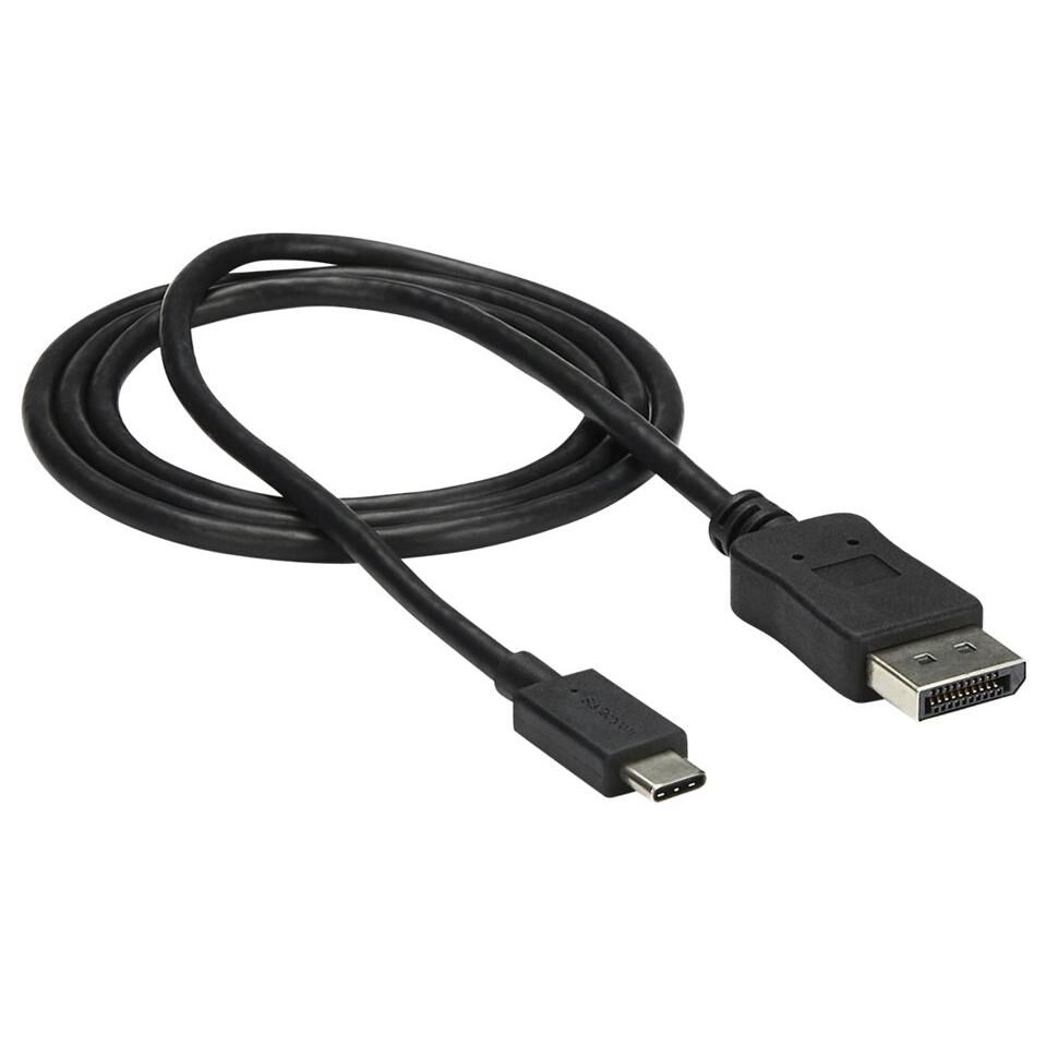 StarTech Câble adaptateur USB Type-C vers DisplayPort de 1 m - 4K - Câble DisplayPort - USB-C (M) pour DisplayPort (M) - Displayport 1.2/Thunderbolt 3 - 1 m - support pour 4K60Hz (3840 x 2160) - noir - pour P/N: TB33A1C, TB3DK2DPM2, TB3DKDPMAW...