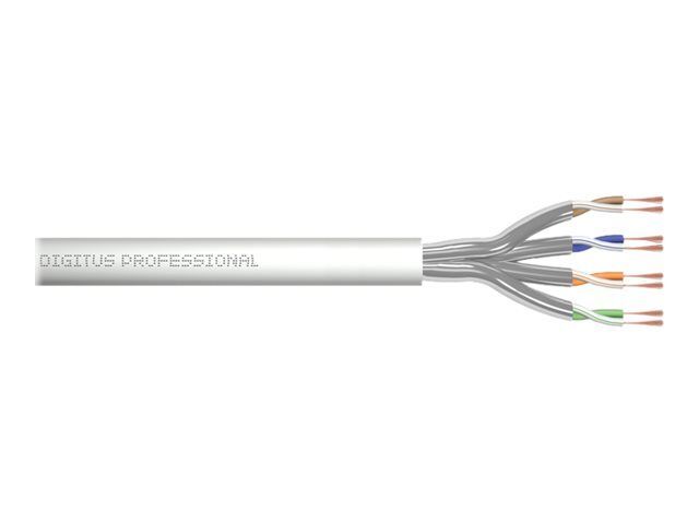 Digitus Professional CAT 6a U/FTP Shielded Pair Cable - Halogen-Free, Locking - Grey
