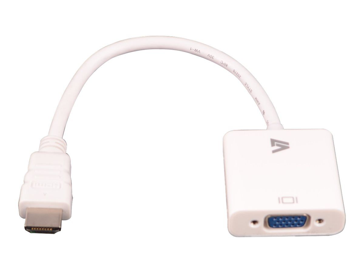 V7 Video Adapter - HD-15 (VGA) Female to HDMI Male - White