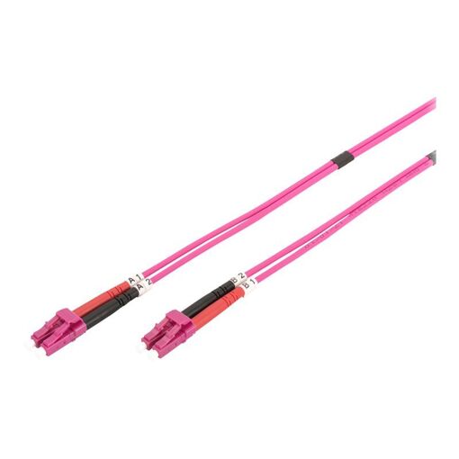 Cable óptico de fibra multimodo Digitus, 1 m, dúplex, 50/125 um OM4, sin halógeno, violeta