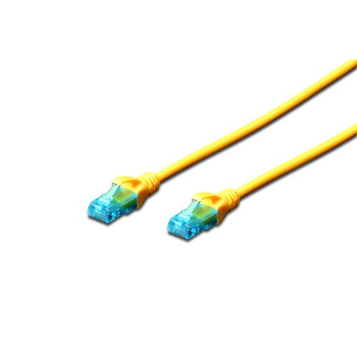 Cable Cat 5e U-UTP no blindado Digitus, RJ45, amarillo, 3 m