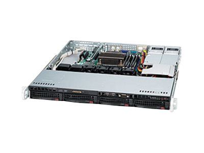 Super Micro Computer 1U Rack-Mountable SC813M FTQC-R407CB ATX SATA/SAS Hot-Swap Power Supply 400W Black