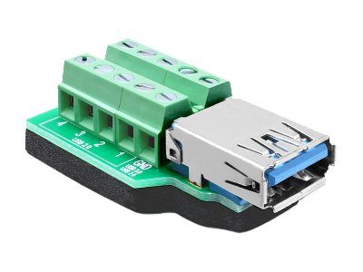 Adaptador USB Delock - Conector de 10 pines Femenino a USB Tipo A Masculino - USB 3.0