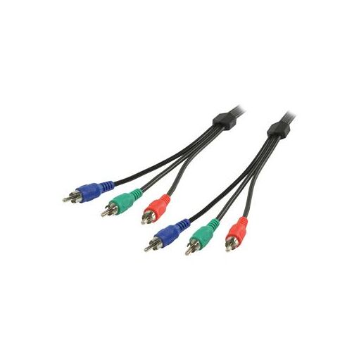 Câble vidéo Valueline 5 m, 3 x RCA mâle vers 3 x RCA mâle (YPbPr)