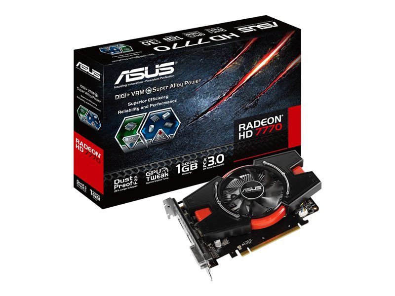 ASUS Radeon HD 7770 - Graphics Card - 1GB GDDR5 - PCIe 3.0 x16 - DVI, HDMI, DisplayPort