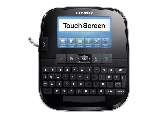 Dymo LabelMANAGER 500TS Label Printer - Black and White - 2.4 cm Roll - 300 dpi - USB - Cutting Tool - Black, Silver