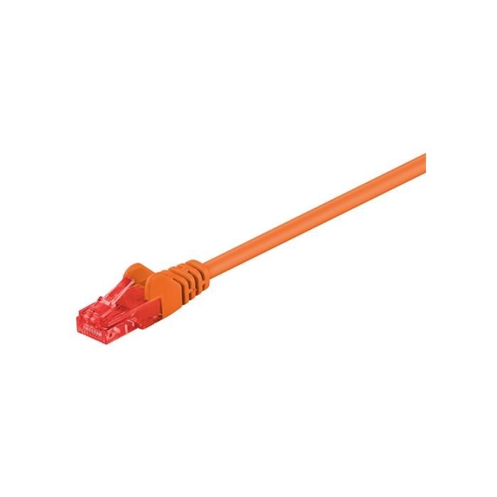 Wentronic Network Cable, 25cm, Cat6, RJ-45 (M) to RJ-45 (M), UTP, Molded, Orange
