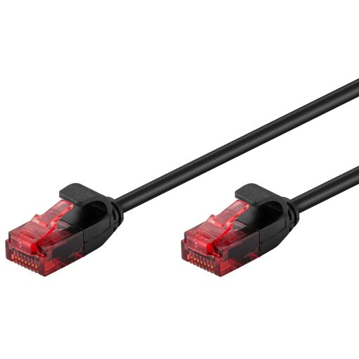 Cables de conexión Wentronic CAT 6 con bloqueo, negro