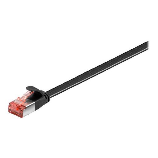 Wentronic RJ-45 Flat Cable, 15m, Cat6, Black