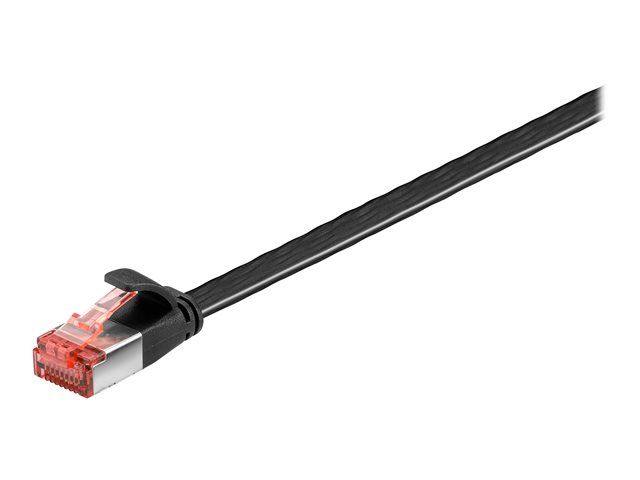 Wentronic RJ-45 Flat Cable, 15m, Cat6, Black