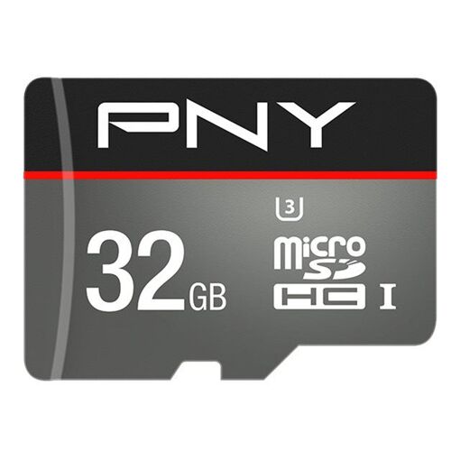 PNY Turbo 32GB MicroSDHC UHS-I U3/Class10 Memory Card with Adapter